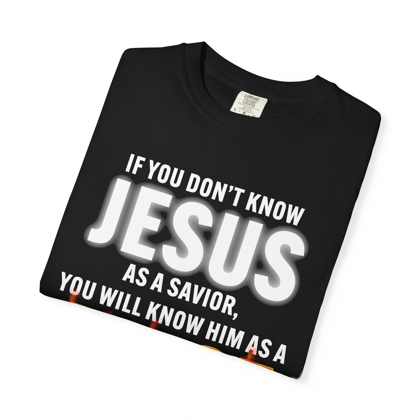 Know Jesus as Savior Cotton T-shirt — Faith-Based Christian Tee