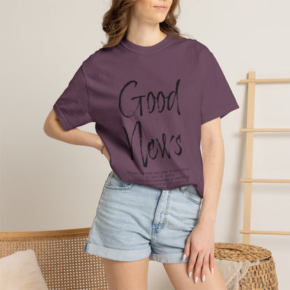 Colossians 1:6 'Good News' Cotton T-Shirt — Scripture Comfort Tee