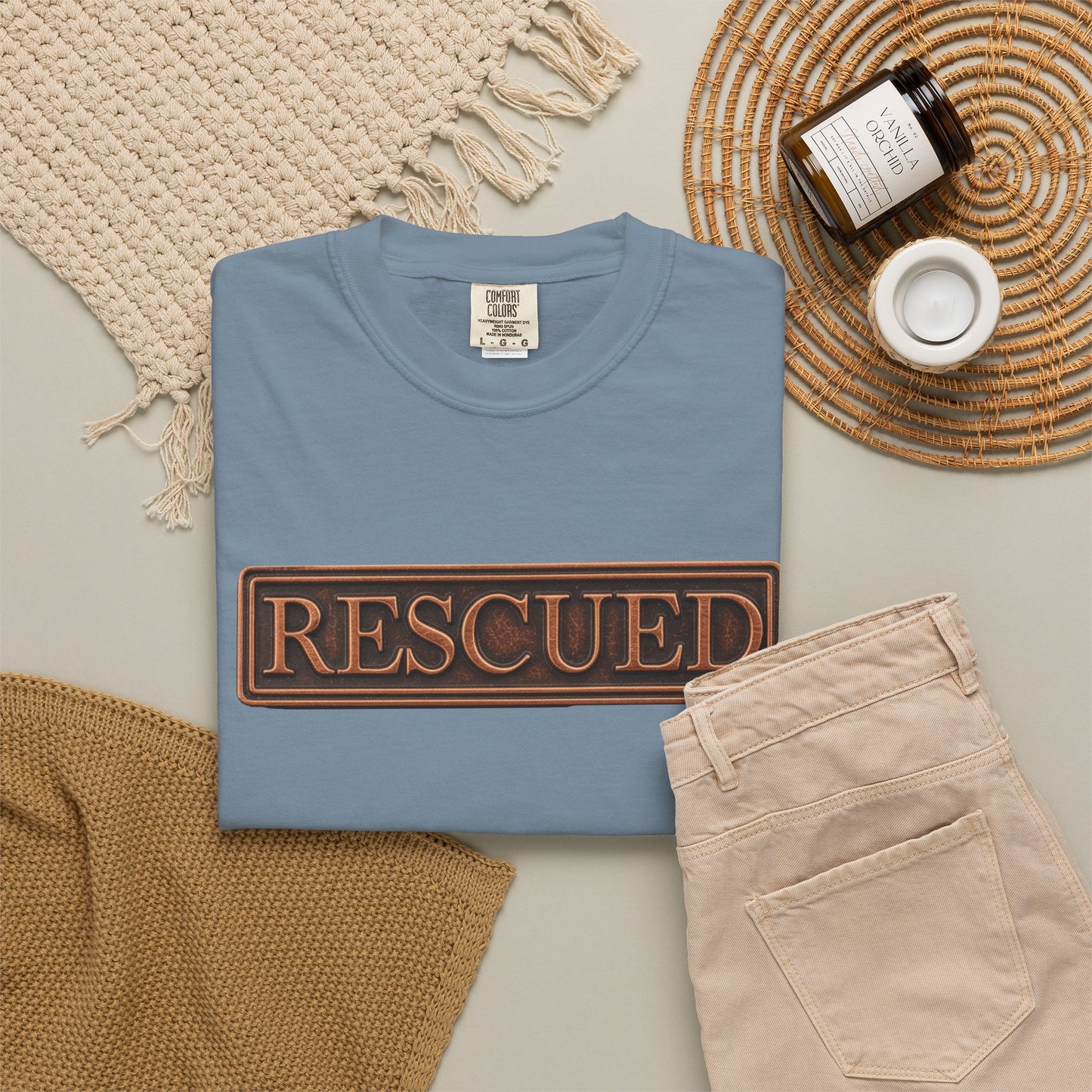 Rescued Colossians 1:13-14 Cotton T-Shirt