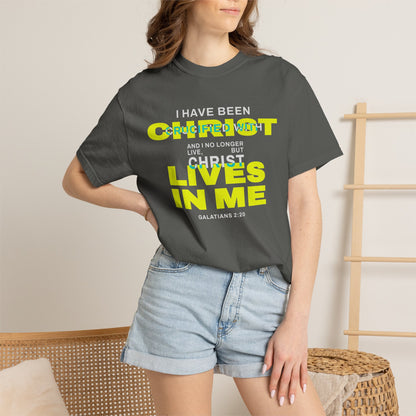 I have been Crucified with Christ "Galatians 2:20" YELLOW 100% Cotton T-Shirt