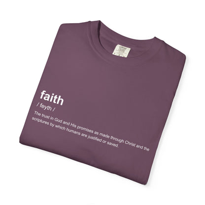 Faith Definition 100% Cotton T-Shirt — Inspirational Scripture Tee