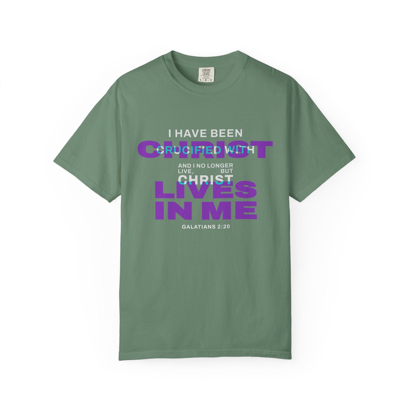 I have been Crucified with Christ "Galatians 2:20" Purple 100% Cotton T-Shirt
