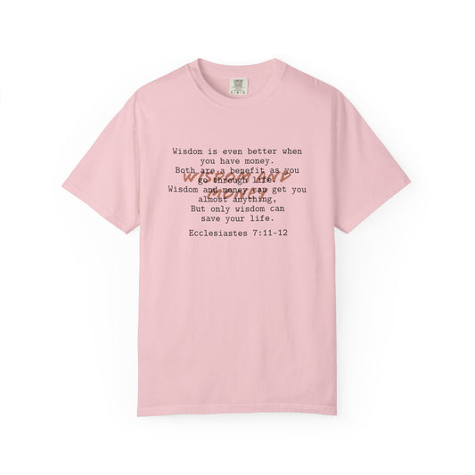 Biblical Wisdom T-Shirt — "Wisdom & Truth" Ecclesiastes 7:11 Scripture Tee
