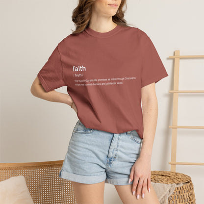 Faith Definition 100% Cotton T-Shirt — Inspirational Scripture Tee