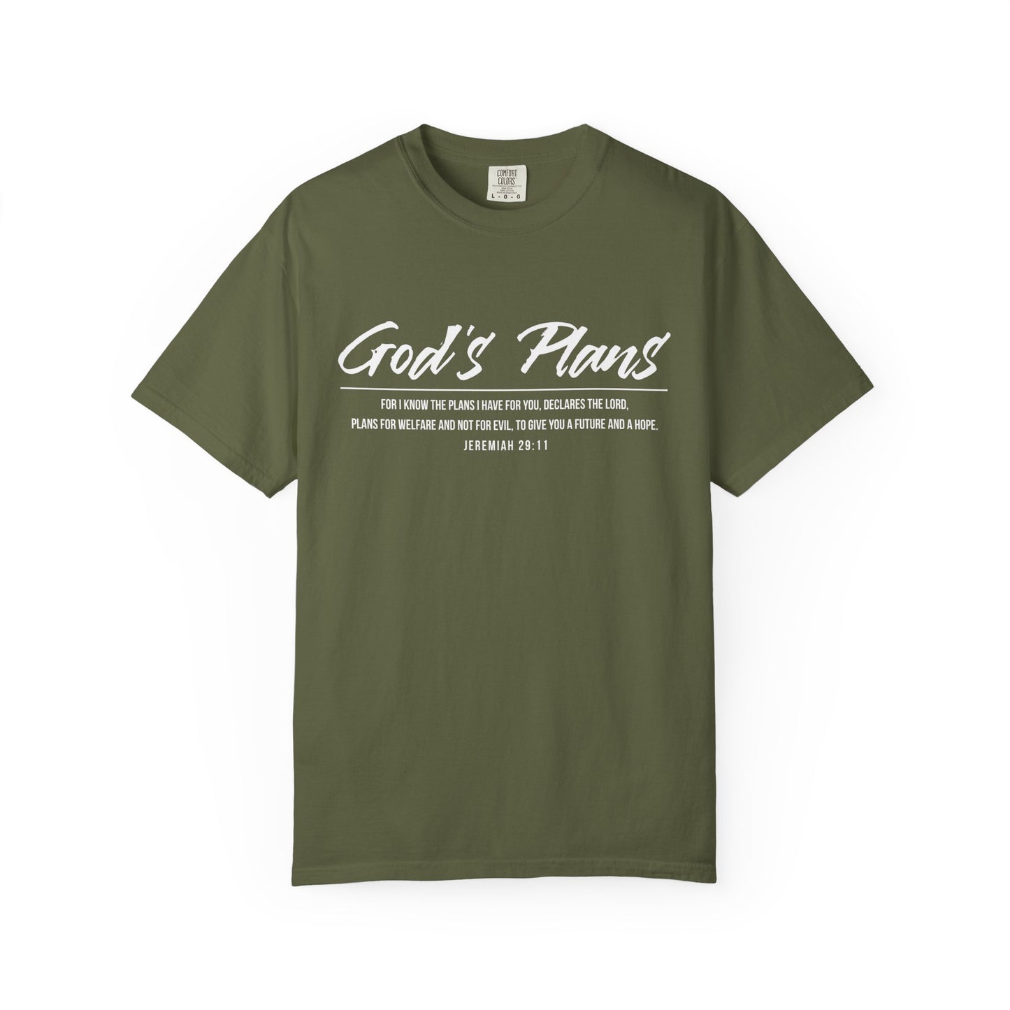 Jeremiah 29:11 'God's Plans 100% Cotton T-Shirt — Inspirational Faith Tee