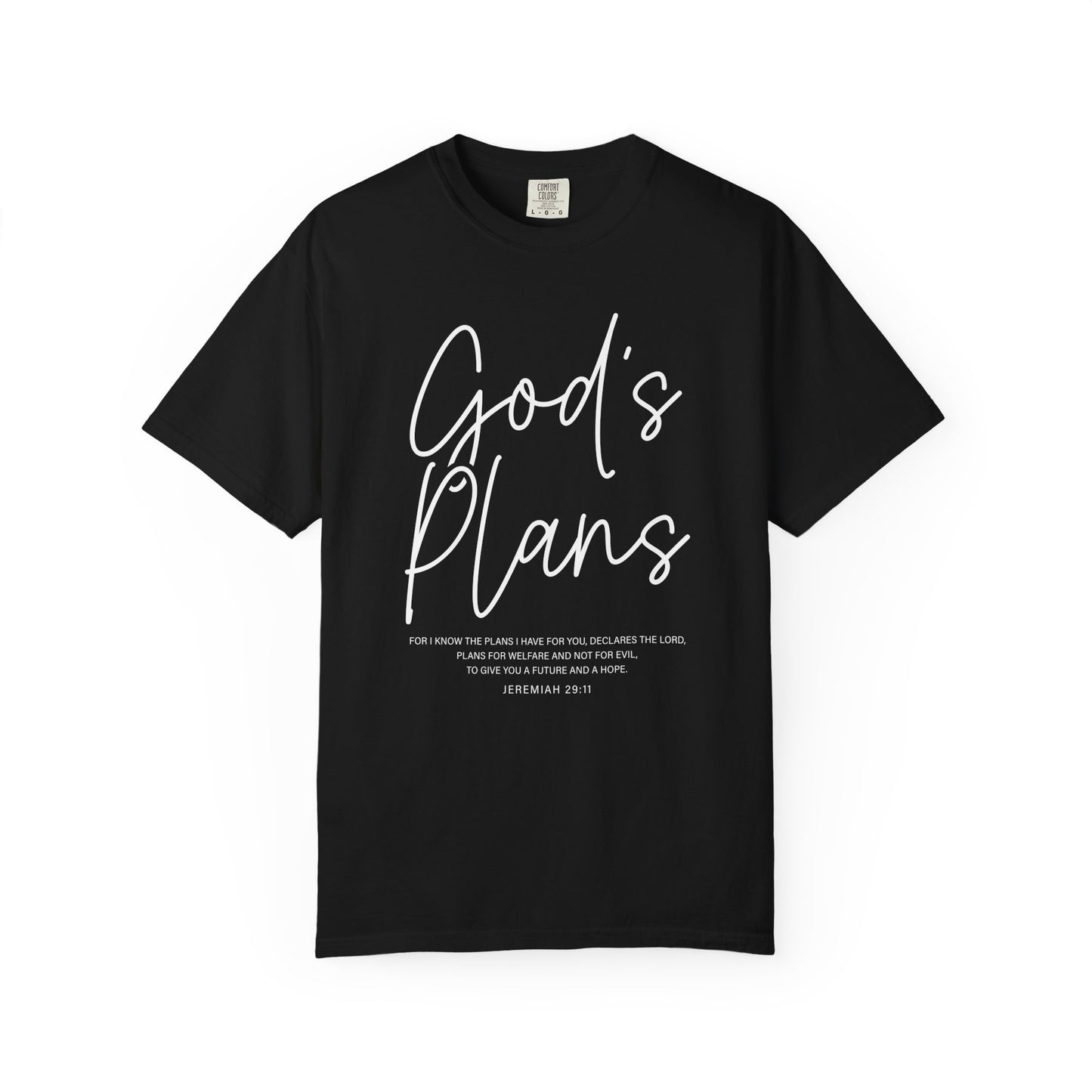 God's Plans Jeremiah 29:11 100% Cotton‑Shirt — Inspirational Faith Graphic T-shirt