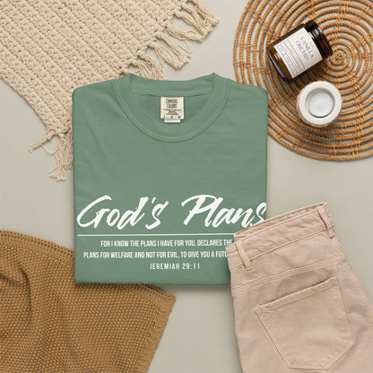 Jeremiah 29:11 'God's Plans 100% Cotton T-Shirt — Inspirational Faith Tee