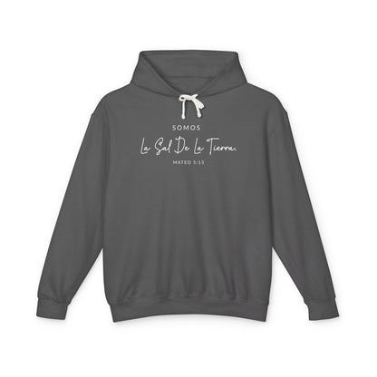 Somos la Sal de la Tierra Mateo 5:13 100% Cotton Hoodie Sweat-Shirt — Spanish Wise Woman Bible Verse