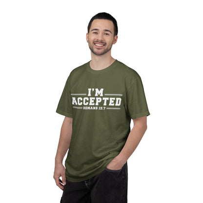 I'm Accepted "Romans 15:7" Cotton T-Shirt — Faith-Inspired Christian Tee