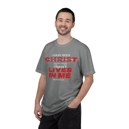 I have been Crucified with Christ "Galatians 2:20" RED 100% Cotton T-Shirt