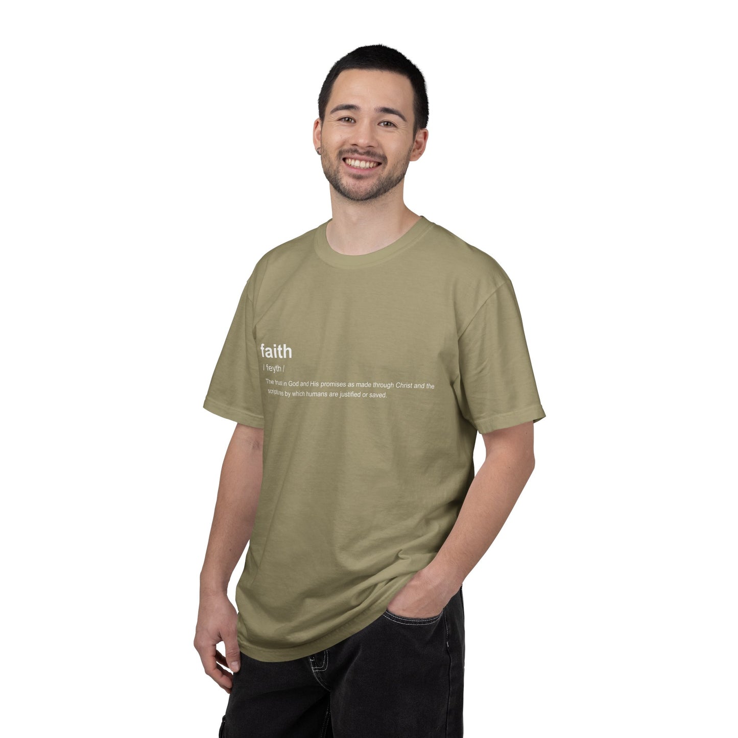 Faith Definition 100% Cotton T-Shirt — Inspirational Scripture Tee