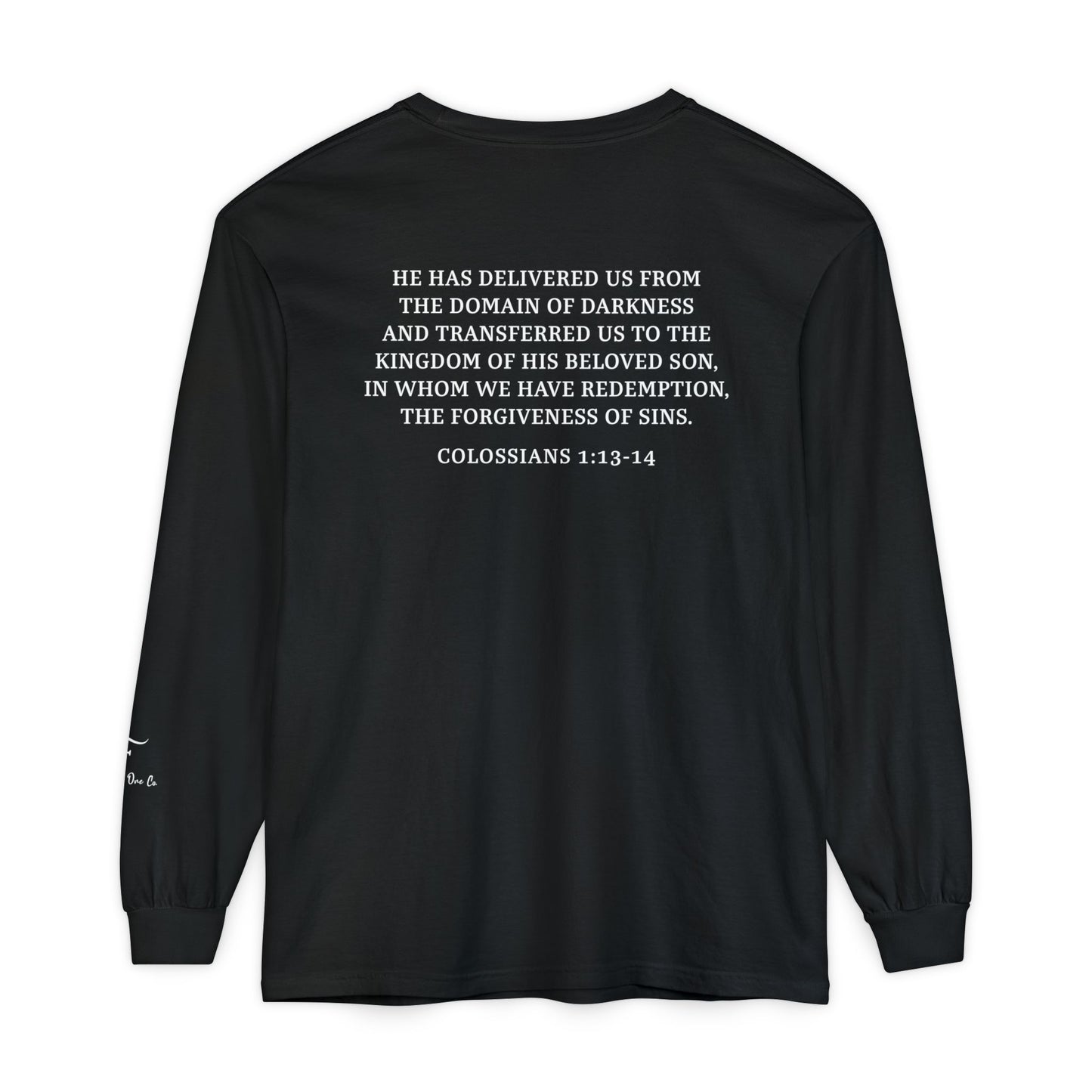 Rescued Colossians 1:13 Long Sleeve T-Shirt — 100% Cotton