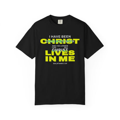 I have been Crucified with Christ "Galatians 2:20" YELLOW 100% Cotton T-Shirt