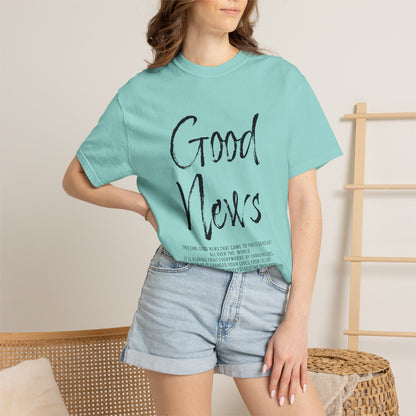 Colossians 1:6 'Good News' Cotton T-Shirt — Scripture Comfort Tee