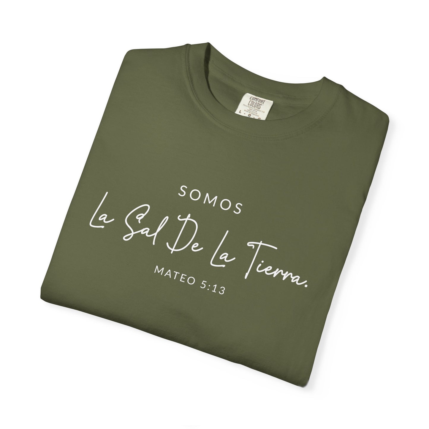 Somos la Sal de la Tierra Mateo 5:13 100% Cotton T-Shirt — Spanish Wise Woman Bible Verse