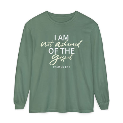 Romans 1:16 Beige 100% Cotton Lon Sleeve Comfort Color