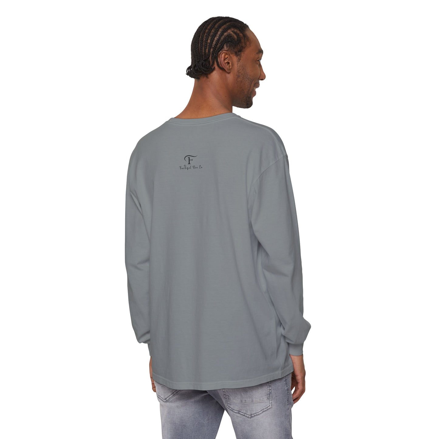 Jeremiah 17:7 'Blessed Is the One Who Trusts in the Lord' 100% Cotton Red Letters Long Sleeve Tee