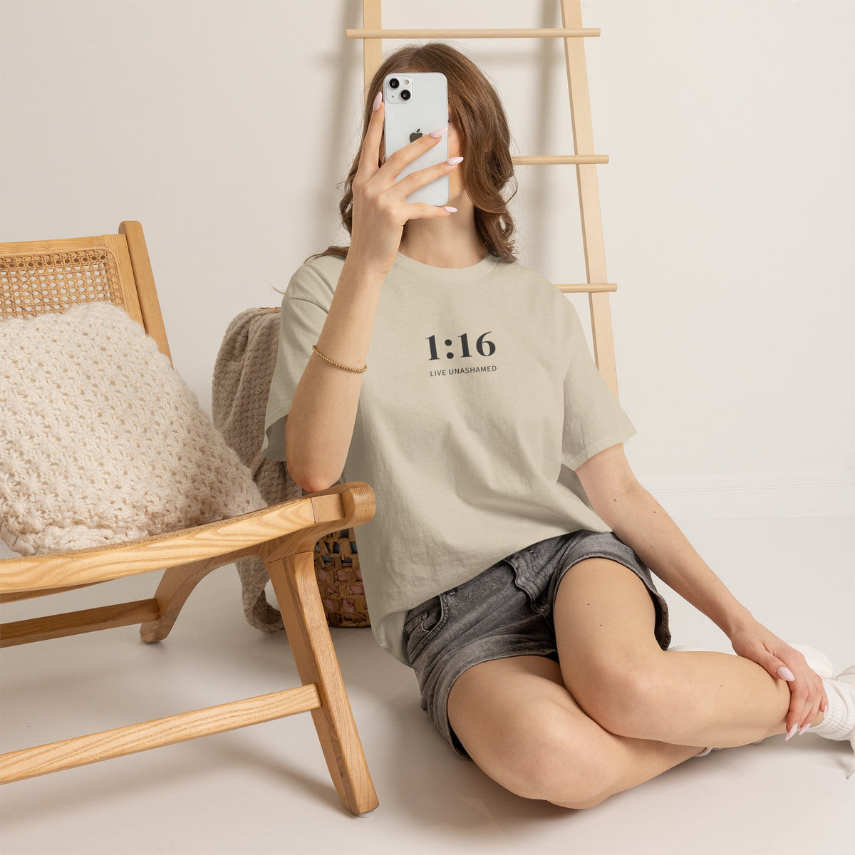 1:16 Live Unashamed Faithful Christian T-Shirt