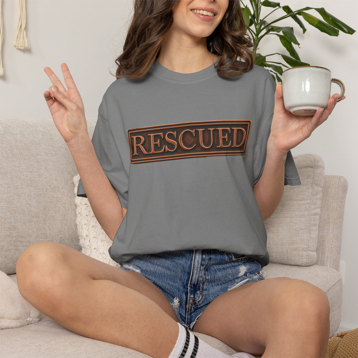 Rescued Colossians 1:13-14 Cotton T-Shirt