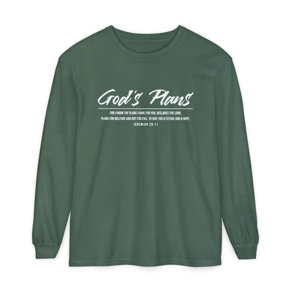 Jeremiah 29:11 'God's Plans' Long Sleeve T-Shirt — Inspirational Christian Faith Tee