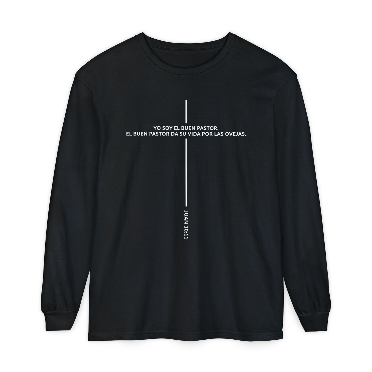Buen Pastor T-shirt — Juan 10:11 'Yo Soy el Buen Pastor' Christian Long Sleeve Tee