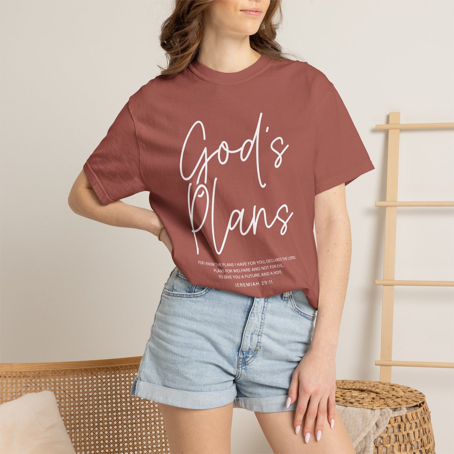 God's Plans Jeremiah 29:11 100% Cotton‑Shirt — Inspirational Faith Graphic T-shirt