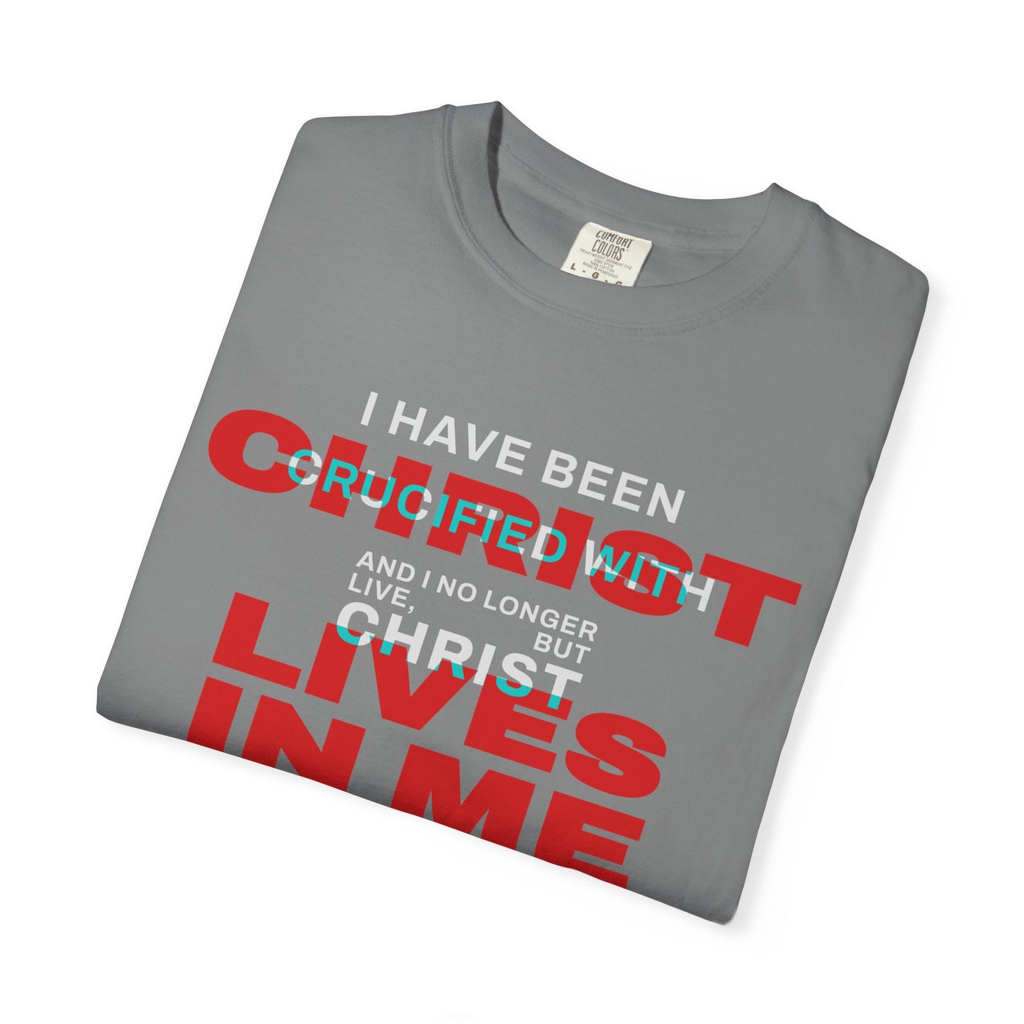 I have been Crucified with Christ "Galatians 2:20" RED 100% Cotton T-Shirt
