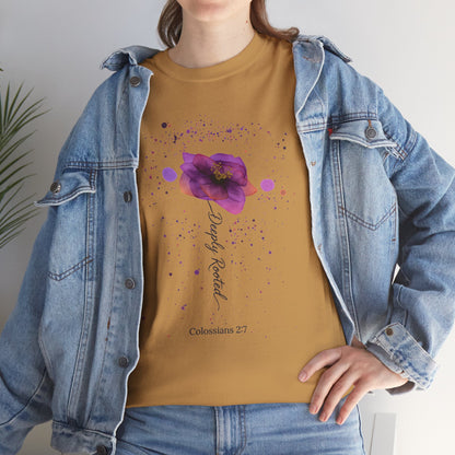 Colossians 2:7 Floral Faith T-Shirt