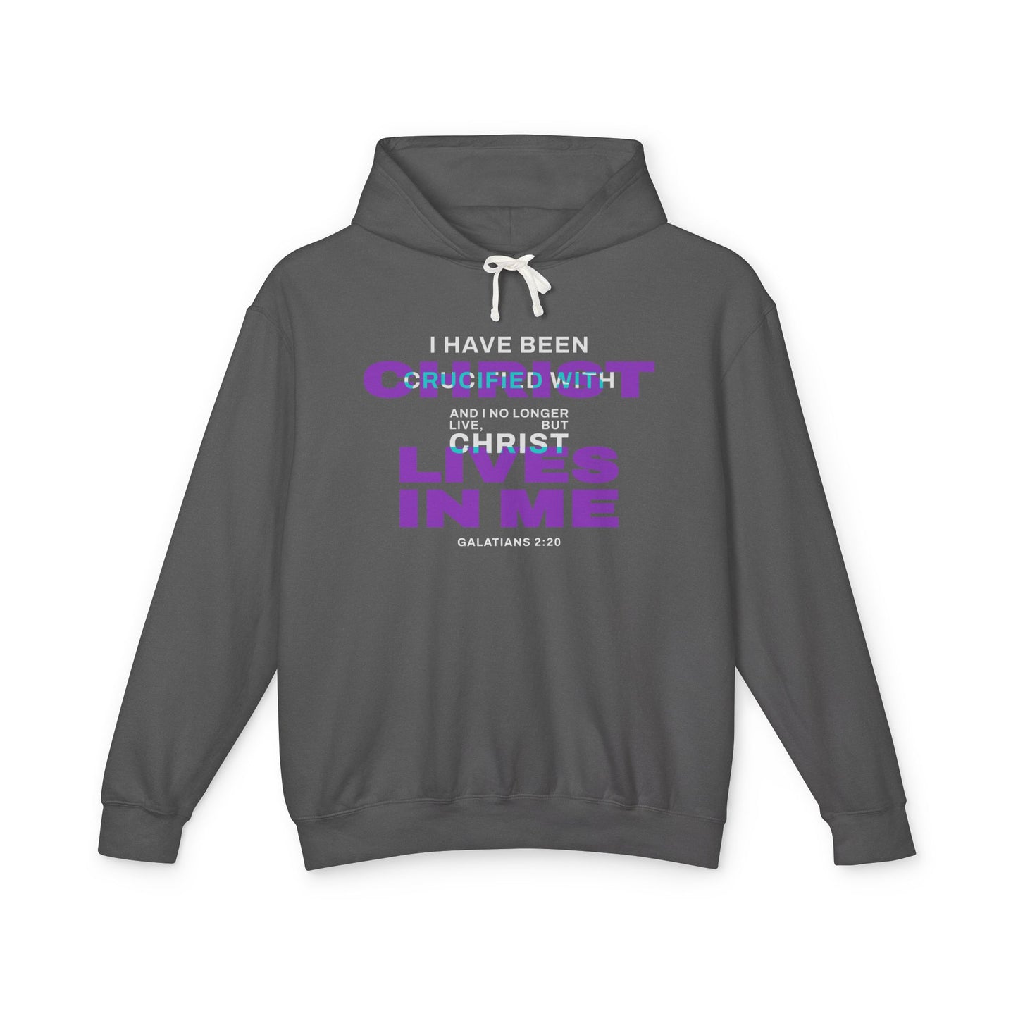 I have been Crucified with Christ "Galatians 2:20"  Purple 100% Cotton Unisex Hoodie
