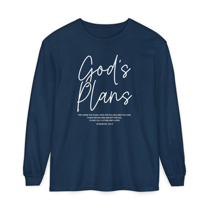 God's Plans Jeremiah 29:11 100% Cotton Long Sleeve