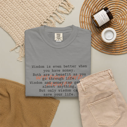 Biblical Wisdom T-Shirt — "Wisdom & Truth" Ecclesiastes 7:11 Scripture Tee