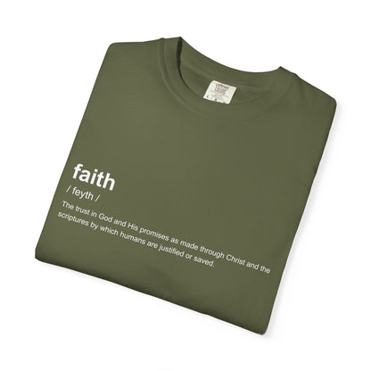 Faith Definition 100% Cotton T-Shirt — Inspirational Scripture Tee