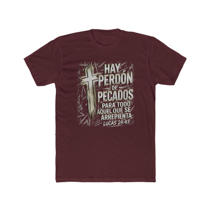 Biblical Spanish Tee — "Hay Perdon de Pecados" (Lucas 24:47)