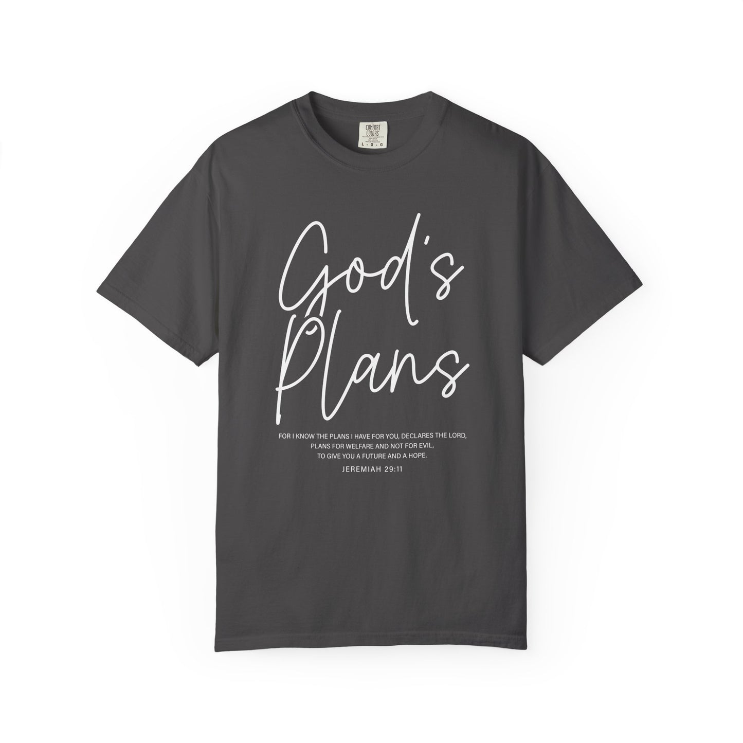 God's Plans Jeremiah 29:11 100% Cotton‑Shirt — Inspirational Faith Graphic T-shirt