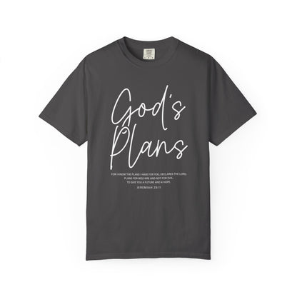 God's Plans Jeremiah 29:11 100% Cotton‑Shirt — Inspirational Faith Graphic T-shirt