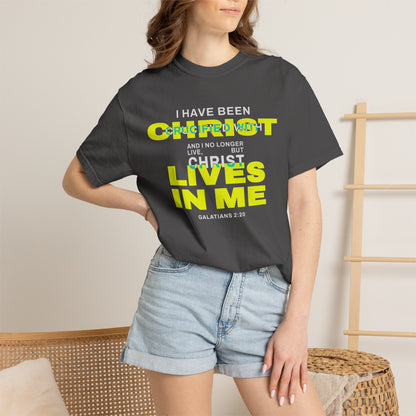 I have been Crucified with Christ "Galatians 2:20" YELLOW 100% Cotton T-Shirt