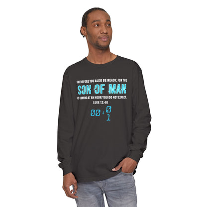 Son of Man is coming Cotton T‑Shirt — Christian Faith Graphic Long Sleeve Tee