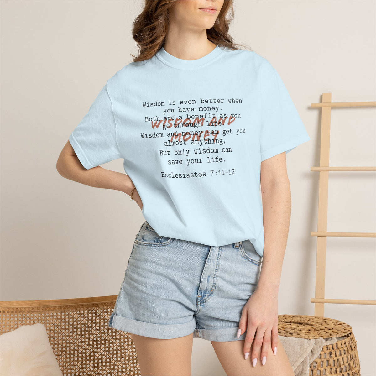 Biblical Wisdom T-Shirt — "Wisdom & Truth" Ecclesiastes 7:11 Scripture Tee
