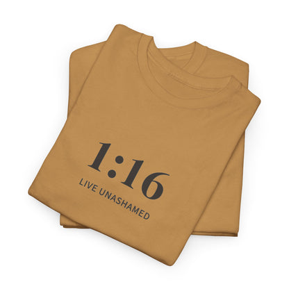 1:16 Live Unashamed Faithful Christian T-Shirt