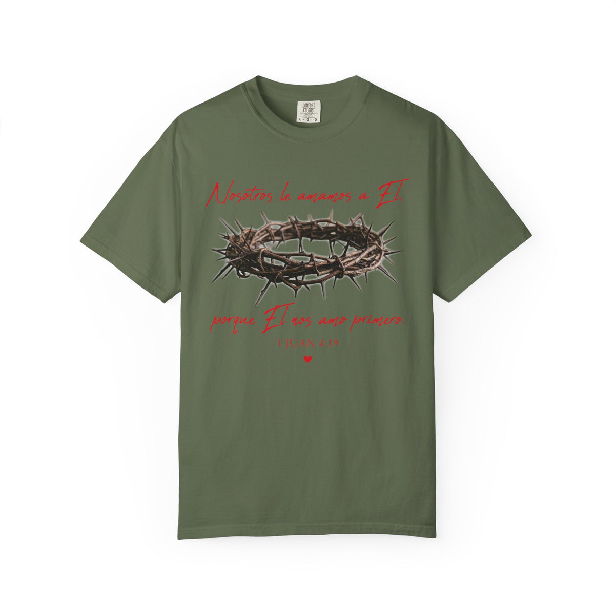 Jesus Crown of Thorns T-Shirt — "Naciste a amarme a Él" Christian Faith Tee