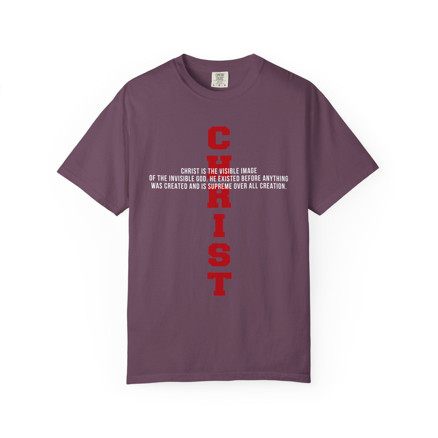 CHRIST the visible image of the invisible God Cotton T-shirt — Faith-Based Christian Tee