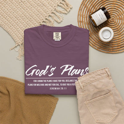 Jeremiah 29:11 'God's Plans 100% Cotton T-Shirt — Inspirational Faith Tee