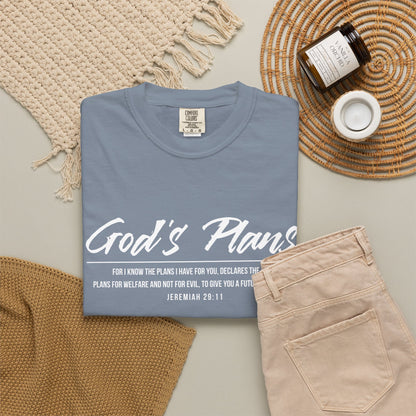Jeremiah 29:11 'God's Plans 100% Cotton T-Shirt — Inspirational Faith Tee