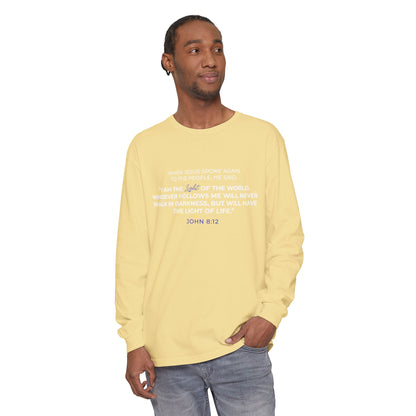 I Am The Light Of the World "John 8:12" 100% Cotton Long Sleeve