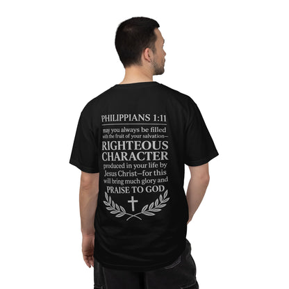 Righteous Character  T‑Shirt — Philippians 1:11 Inspirational Christian Tee