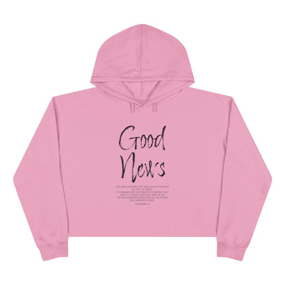 Good News Christian Crop Hoodie
