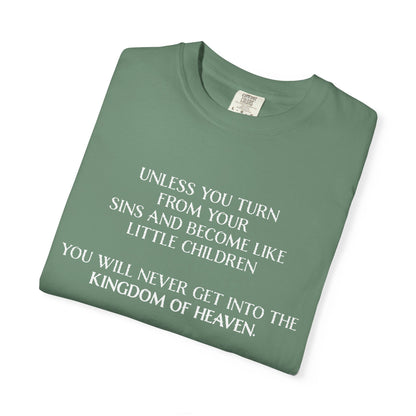 Matthew 18:3 100% Cotton T-shirt — Christian Scripture Tee