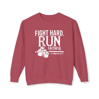 Fight Hard 2 Timothy 4:7 Long Sleeve T‑Shirt — Inspirational Christian Scripture Sweatshirt