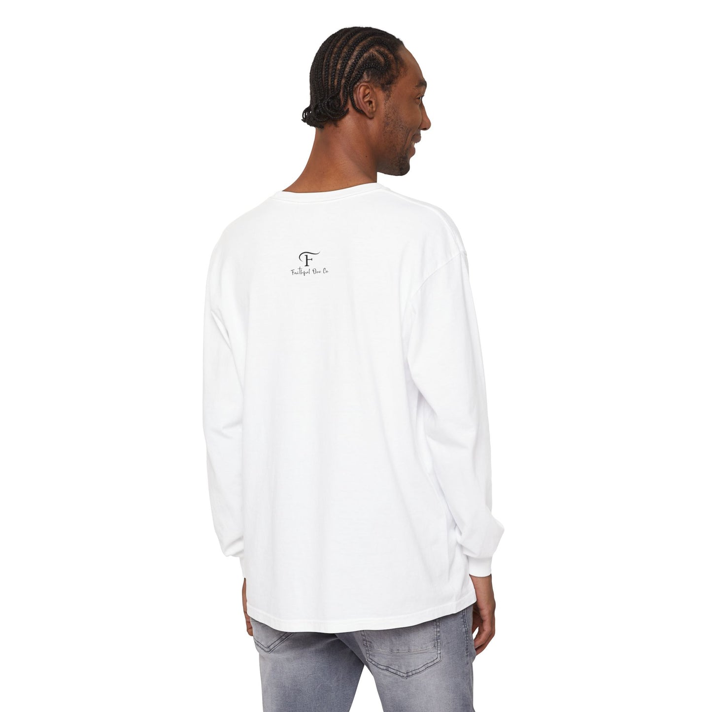 Jeremiah 17:7 'Blessed Is the One Who Trusts in the Lord' 100% Cotton Red Letters Long Sleeve Tee