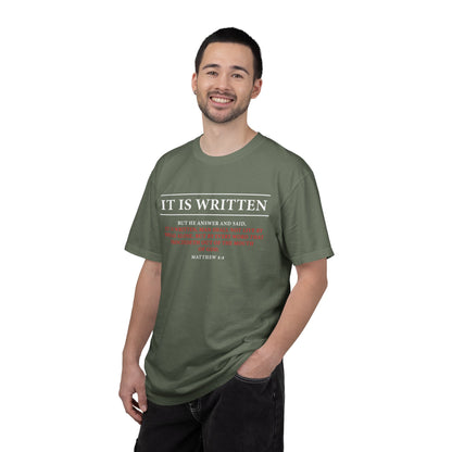 Matthew 4:4 Scripture T-Shirt — "Man Shall Not Live By Bread Alone" Christian Tee